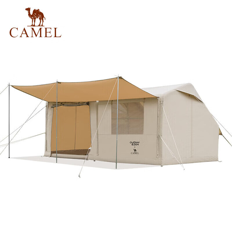 

Camel, хлопковая надувная палатка для кемпинга на открытом воздухе, ветрозащитная портативная солнцезащитная палатка с навесом для улицы 172BC02052
