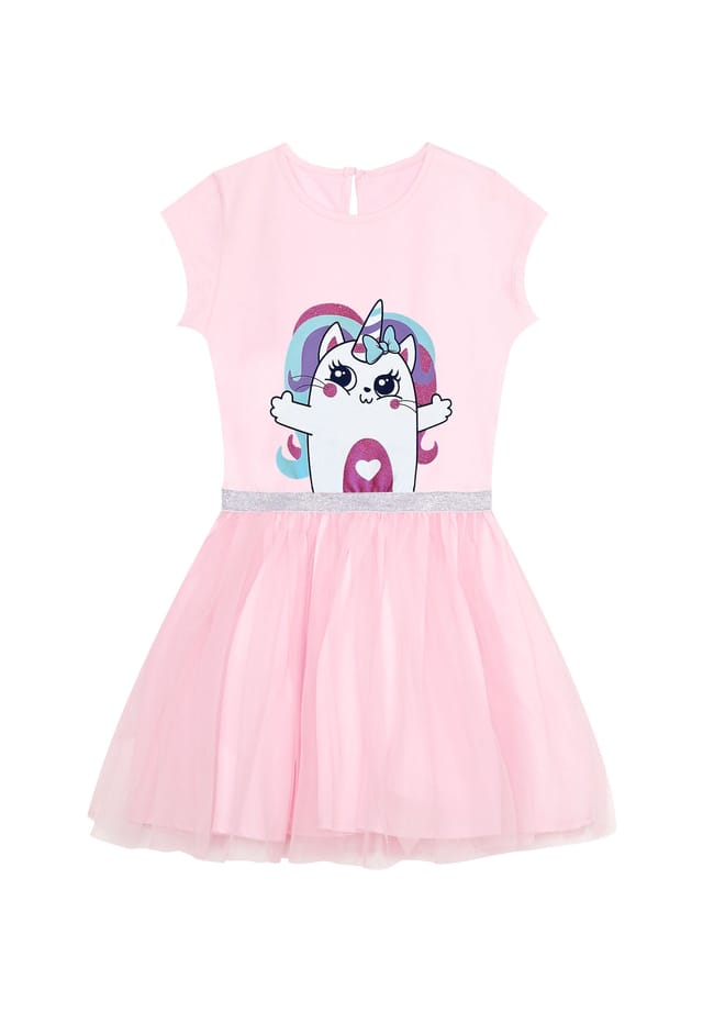 

Милое платье-кошечка Denokids, розовый