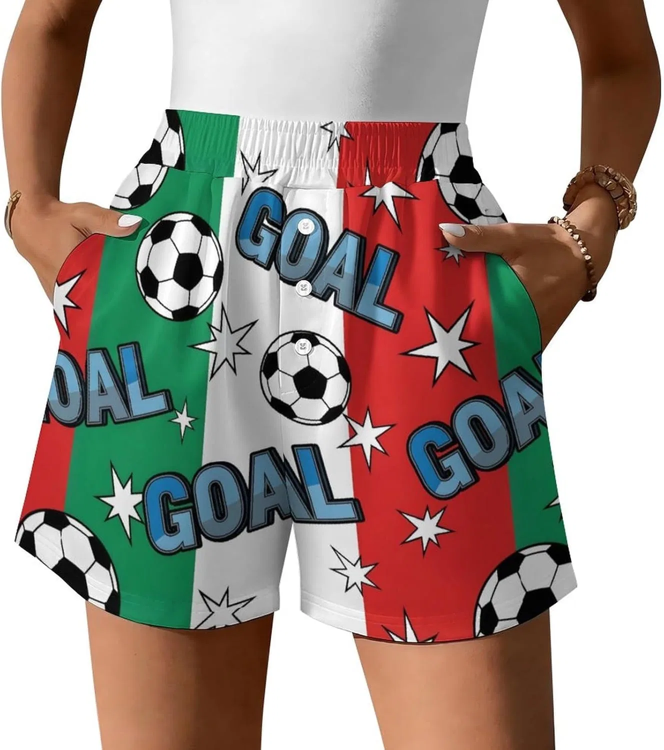 Шорты женские с флагом Италии, Athletic Short, стиль, S-5XL