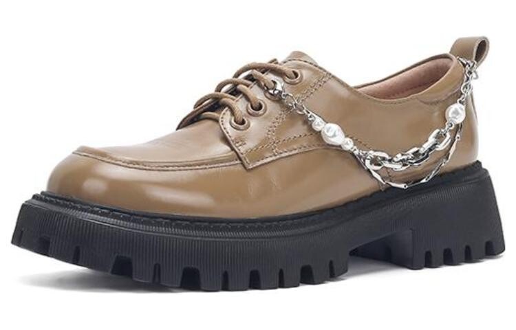 Туфли женские повседневные Women's Casual Shoes Women's Low-Top Saturday Mode, коричневый — фото 4