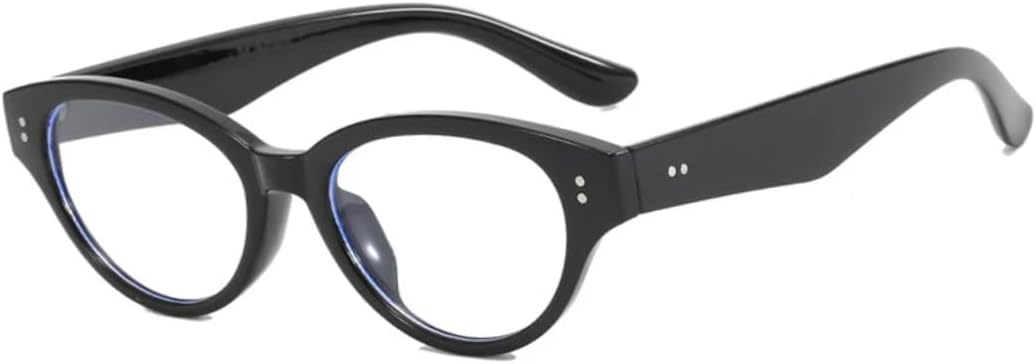 

Модные винтажные солнцезащитные очки для женщин в стиле «кошачий глаз» с заклепками, маленькая оправа, защита от УФ-излучения для путешествий, женские очки UV400 VVTWSSW, Black Clear