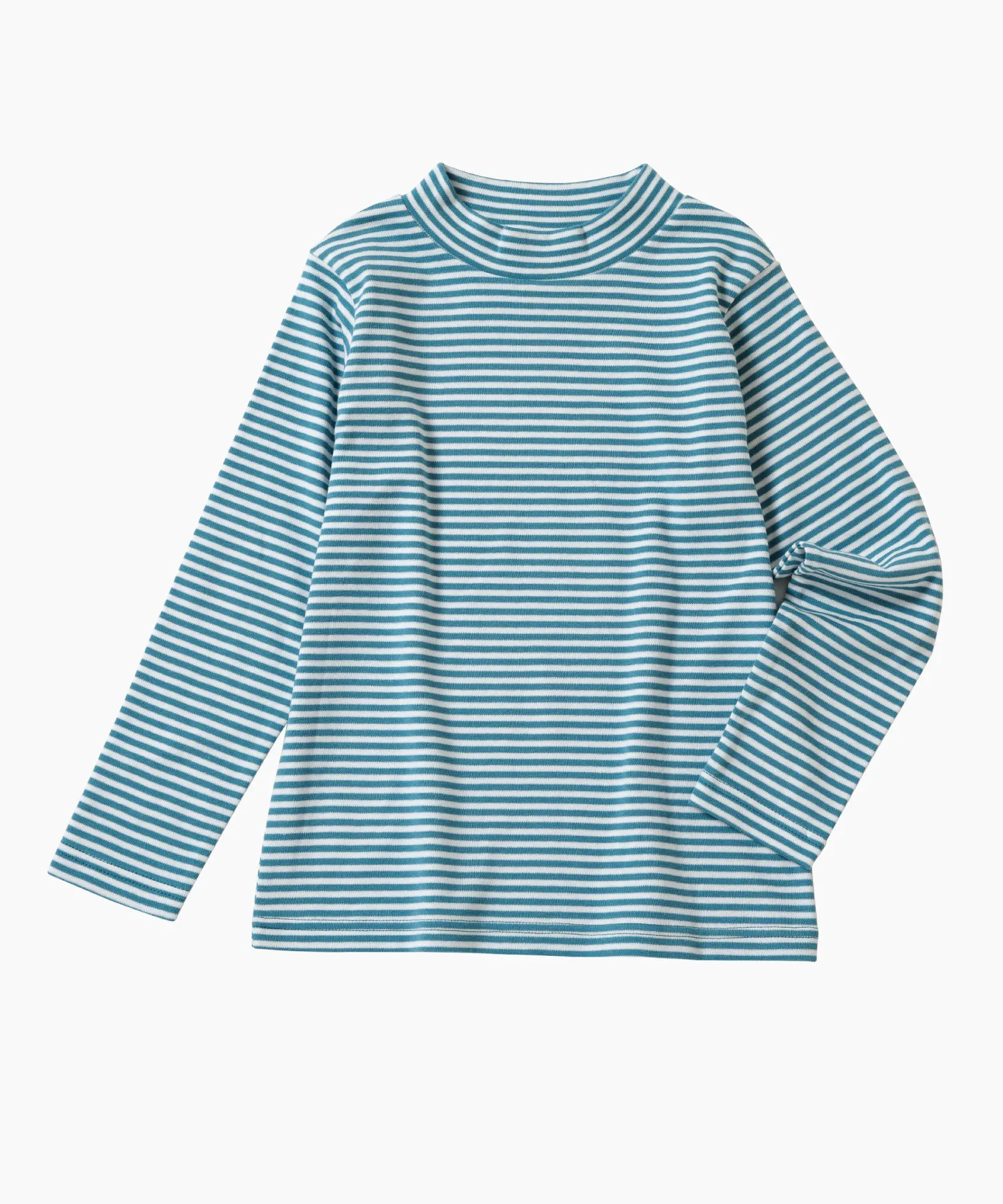 Простая футболка с высоким воротником Ever Closet, Blue border — фото 3
