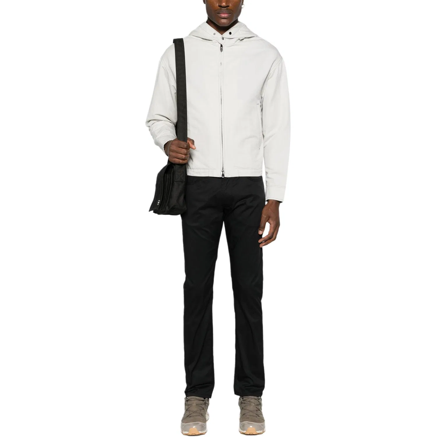 Куртка-худи на молнии EMPORIO ARMANI, Light Gray — фото 3