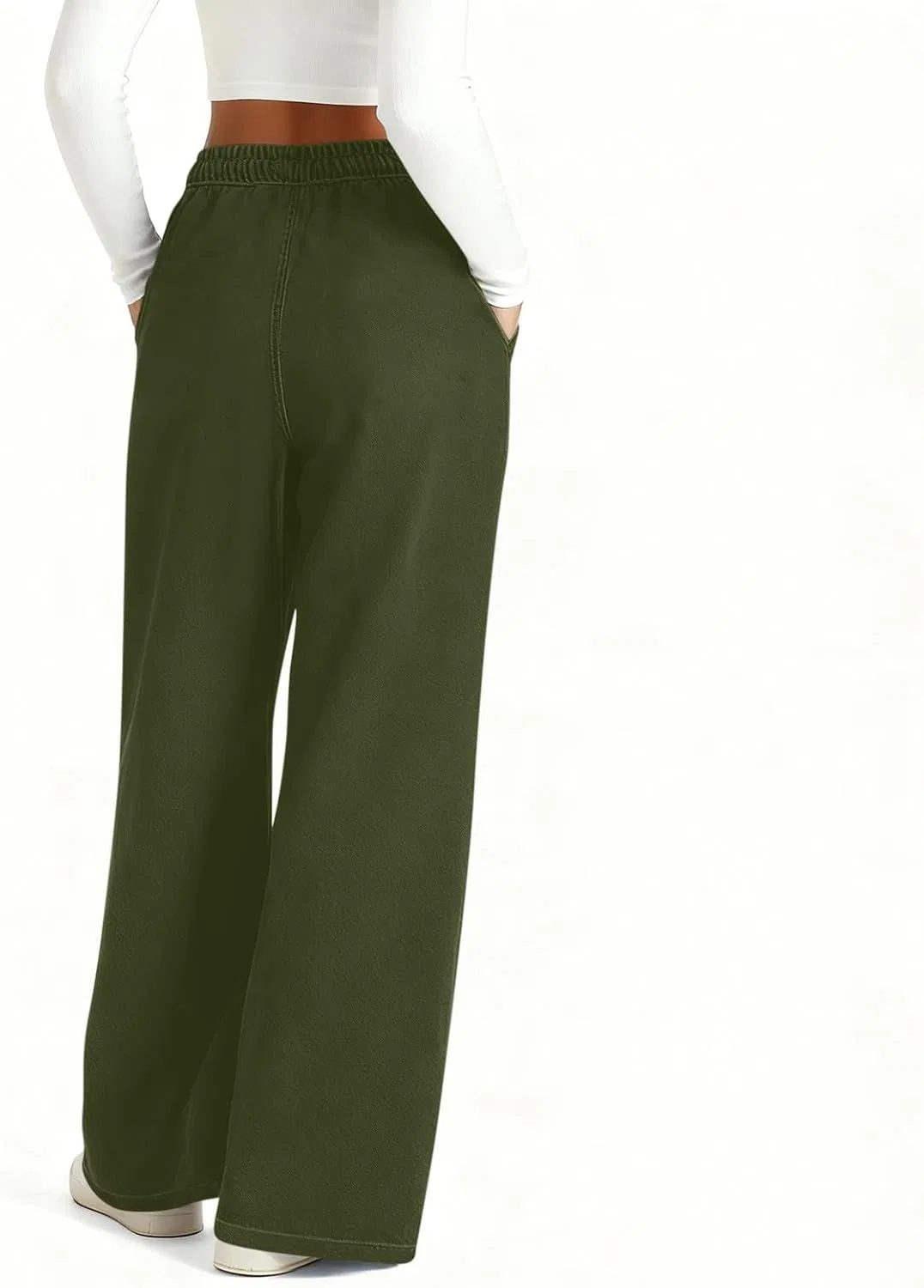 Спортивные штаны, свободный крой, Army Green — фото 4