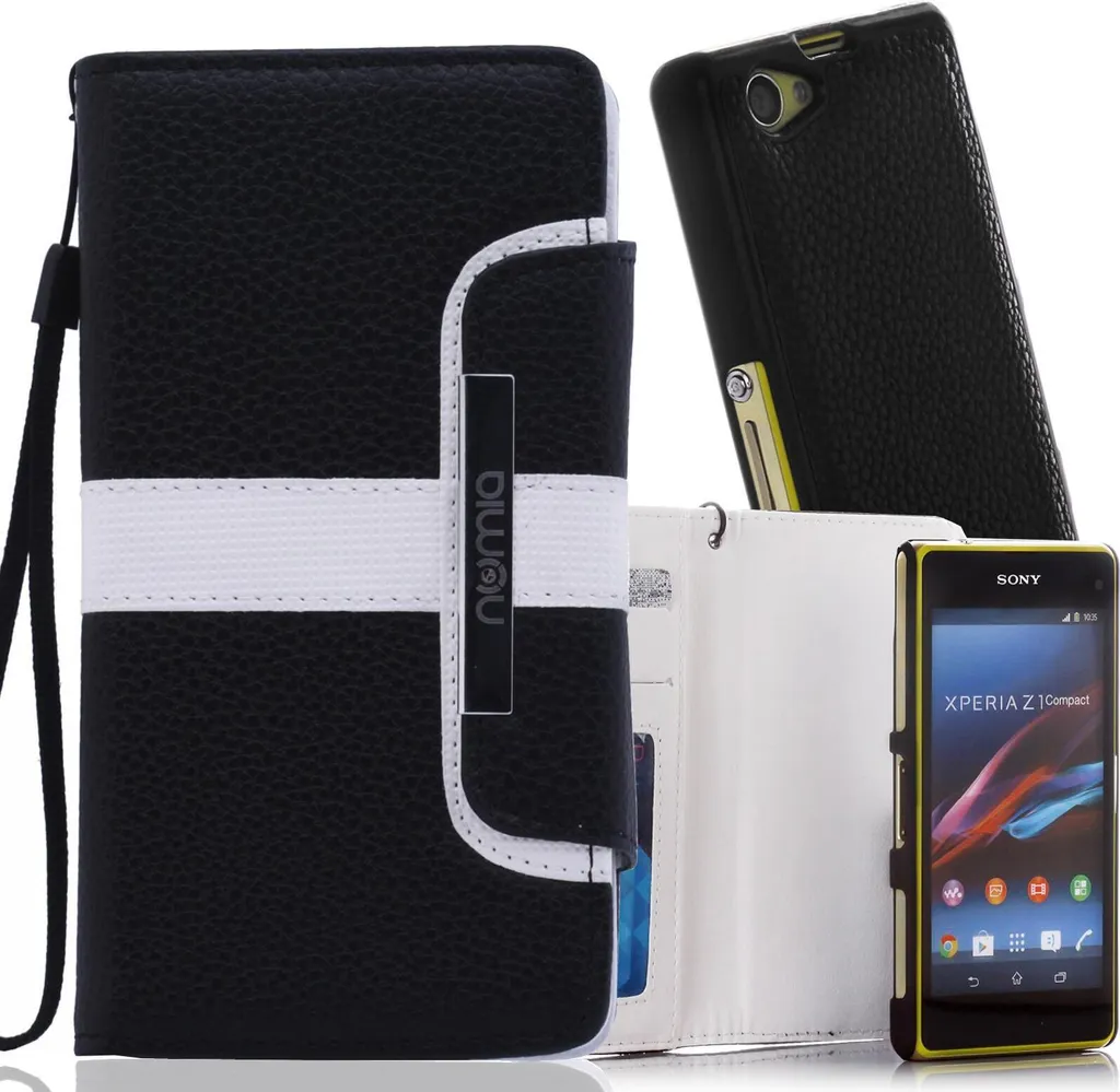 

Чехол для Sony Xperia Z3 Numia Bookstyle 2 в 1, черный и белый