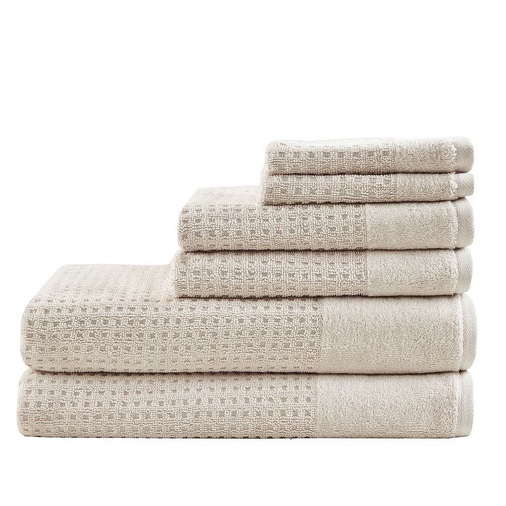 

Набор жаккардовых антимикробных полотенец Madison Park Spa Waffle Cotton из 6 предметов, цвет Natural