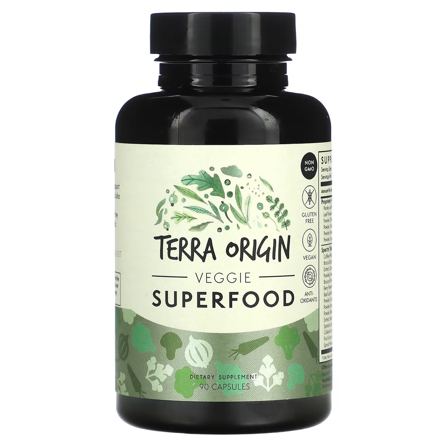 

Вегетарианский суперфуд Terra Origin, 90 капсул