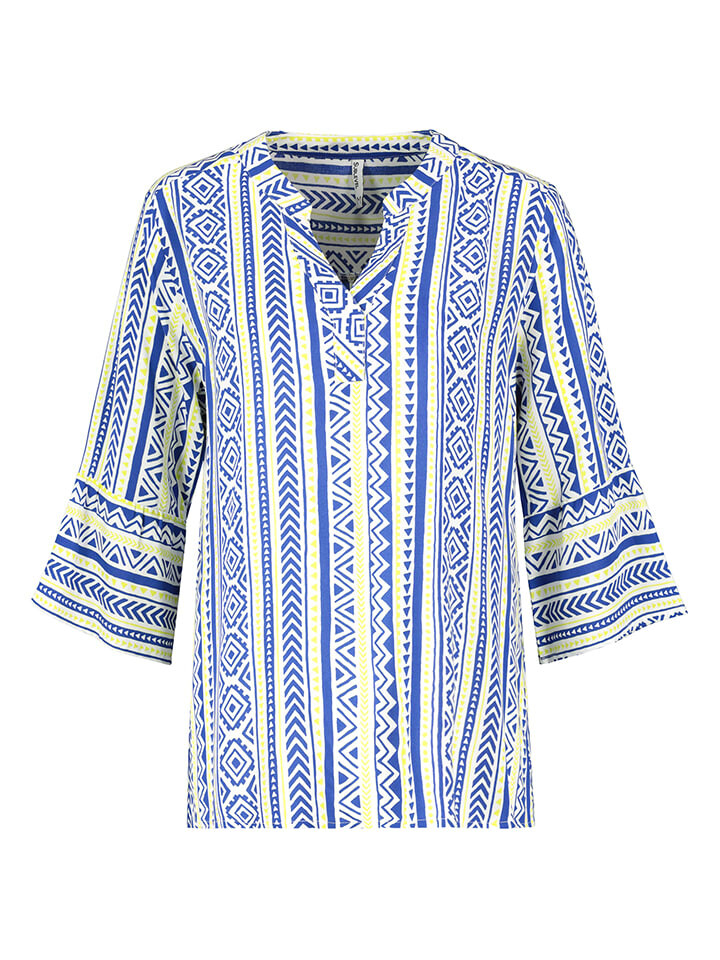 

Блуза Sublevel, цвет blau/khaki/weiß