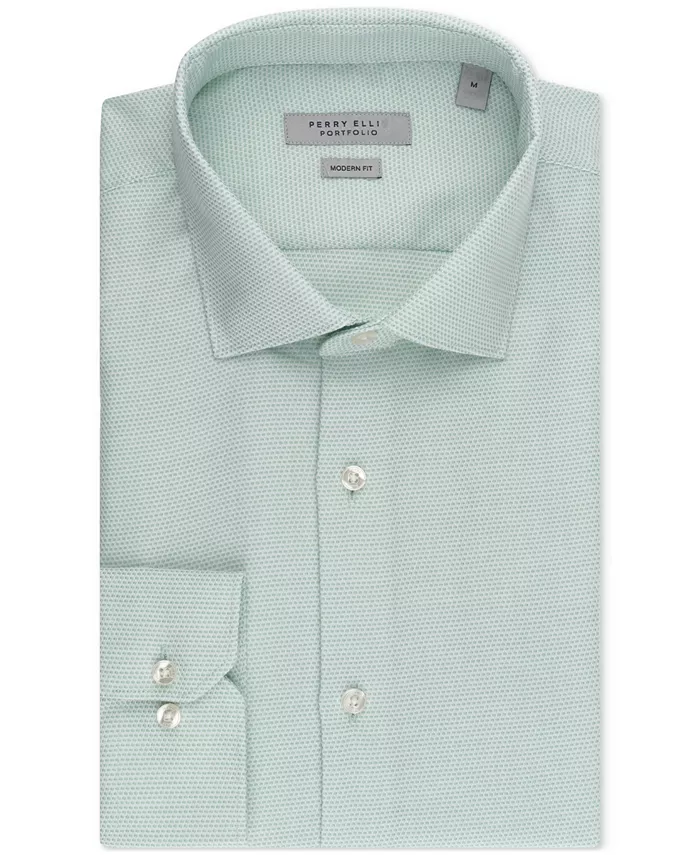 

Мужская рубашка King Micro-Pattern Perry Ellis Portfolio, зеленый