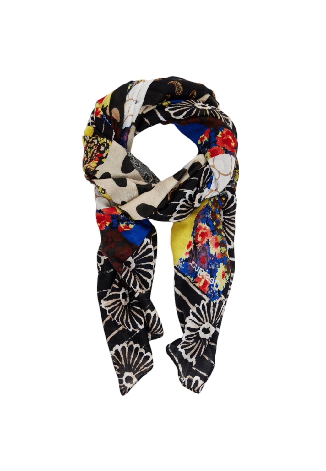 

Шарф Desigual с рисунком, синий