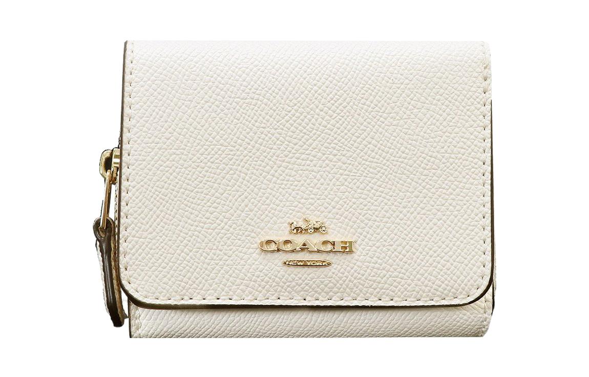 

Кошелек-книжка из кожи, кардхолдер женский розовый белый COACH