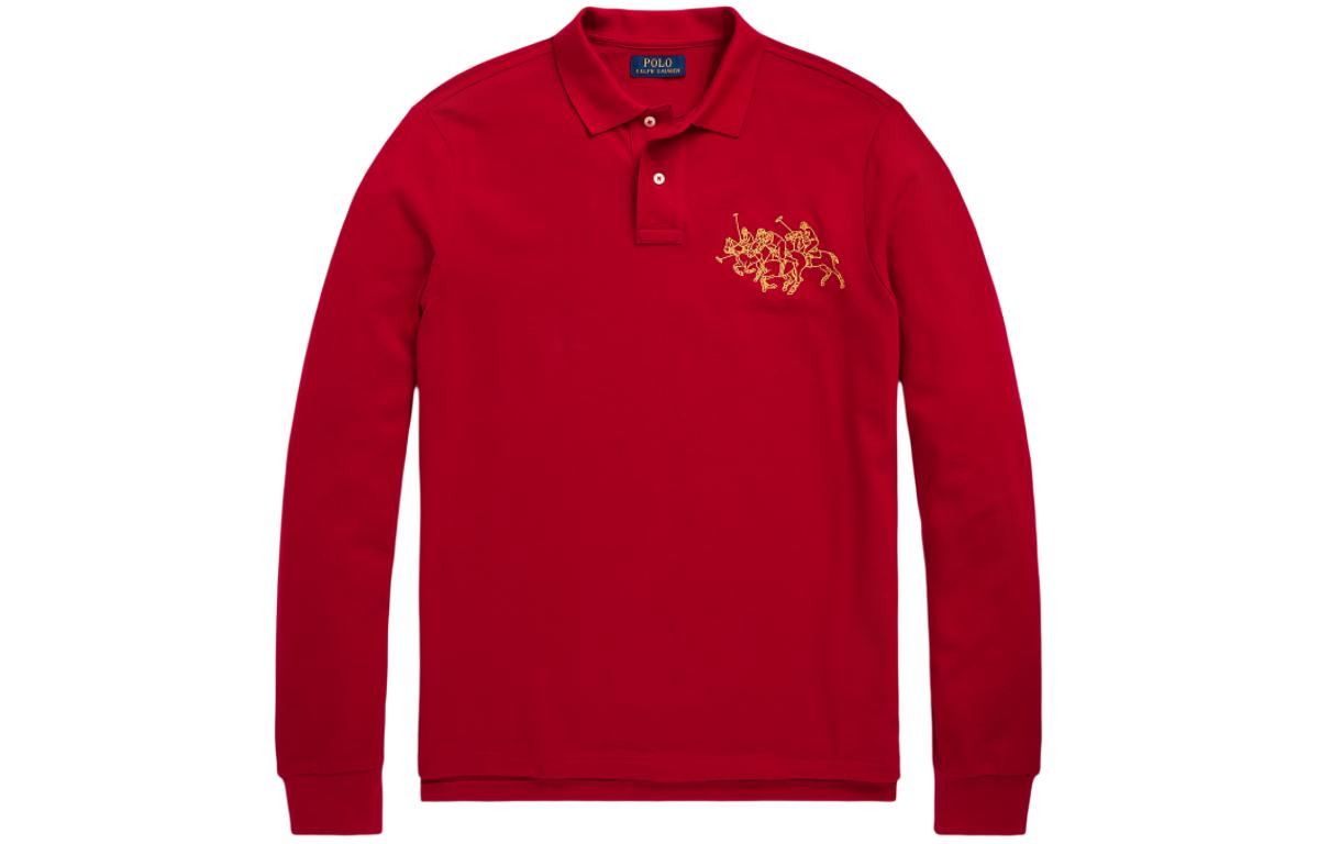 

Поло с вышитым логотипом Polo Ralph Lauren, красный