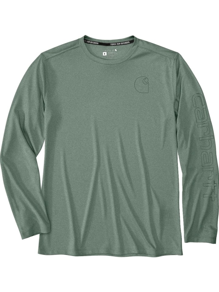 

CARHARTT Футболка с длинными рукавами "Force Sun Defender Relaxed Longsleeve Logo T-Shirt" зеленого цвета