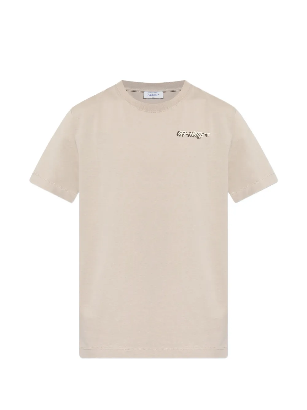 

Футболка с логотипом Off-White, бежевый