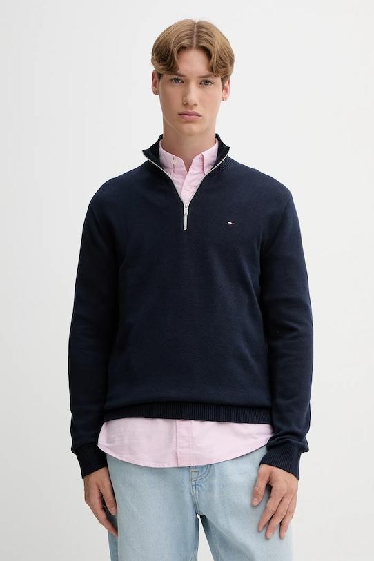 

Хлопковый свитер Tommy Jeans, темно-синий