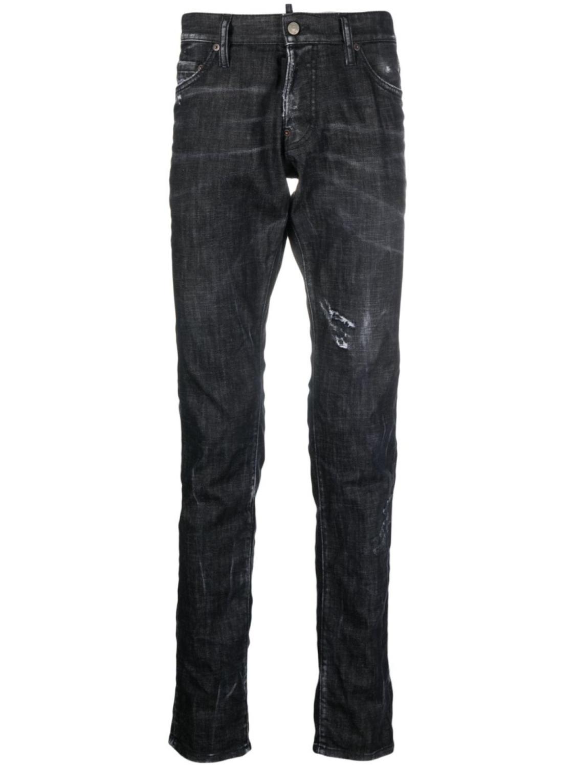 

DSQUARED2 прямые джинсы с эффектом потертости, черный