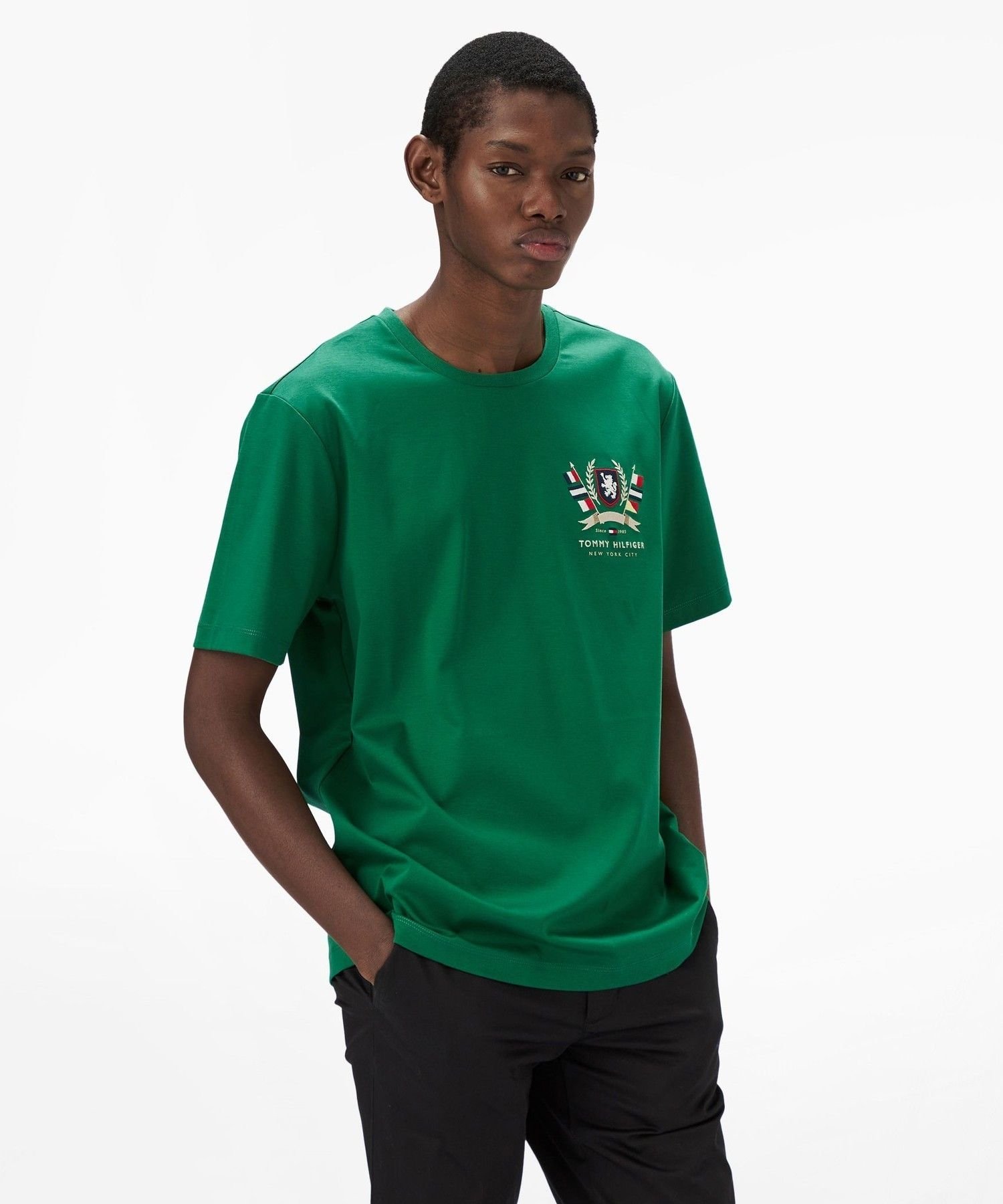 Футболка Hilfiger Crest Interlock TOMMY HILFIGER, Green L4F