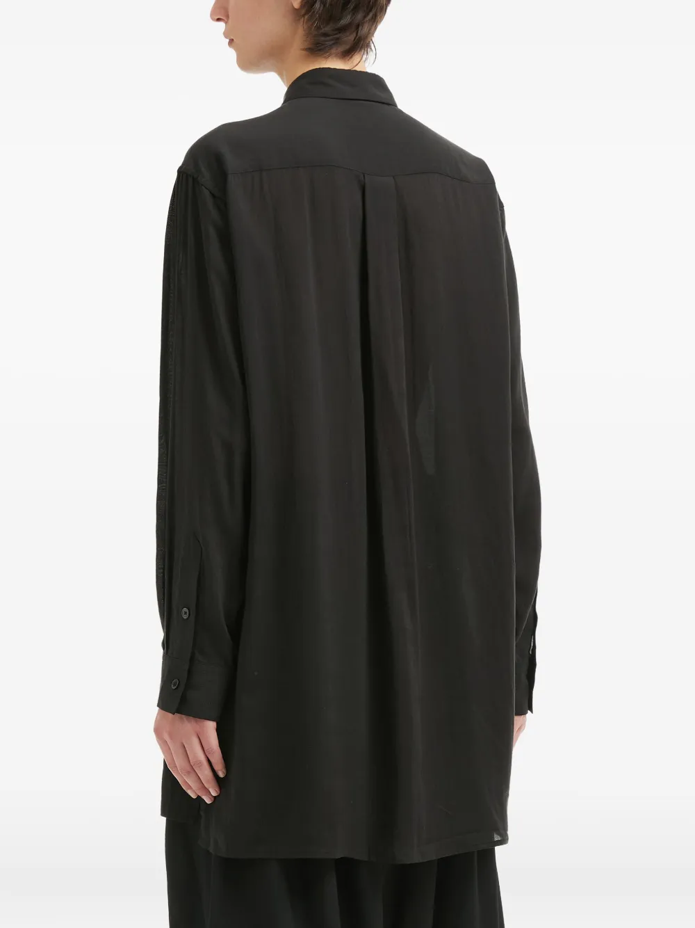 Рубашка с длинными рукавами на пуговицах Yohji Yamamoto, черный — фото 4