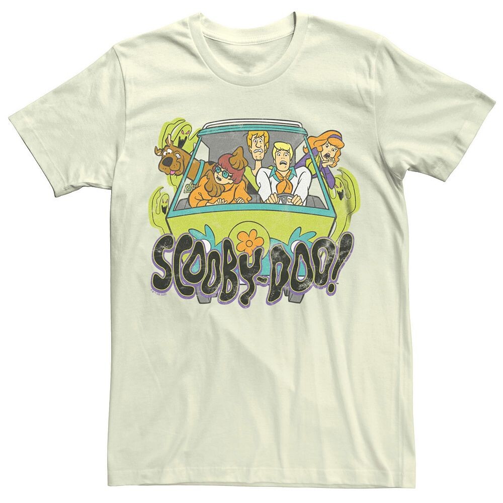 

Мужская футболка Scooby Doo Scared Mystery Machine Licensed Character, цвет Natural