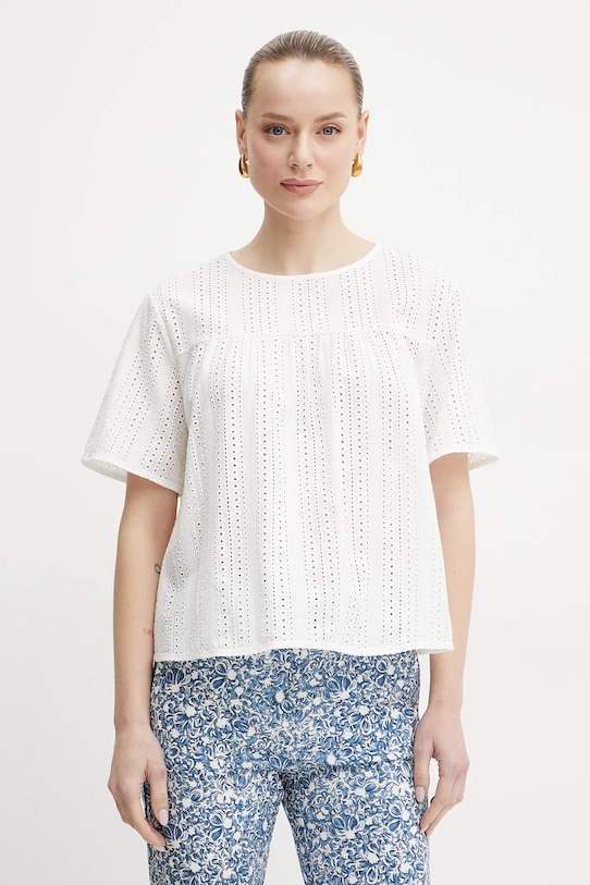 

Хлопковая блузка Weekend Max Mara, белый