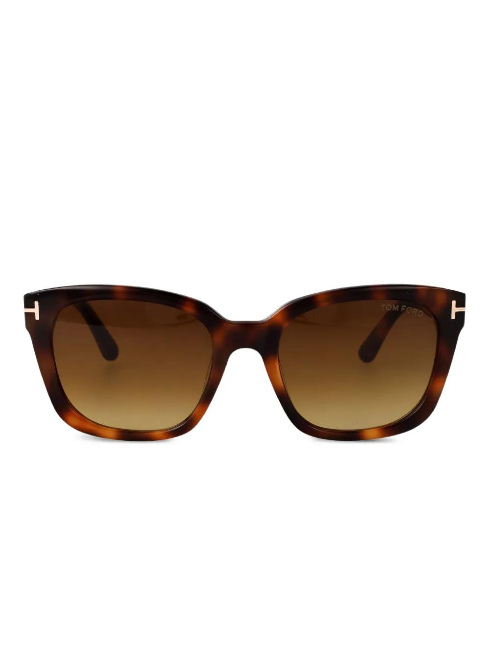 

Солнцезащитные очки «кошачий глаз» в черепаховой оправе TOM FORD Eyewear, коричневый