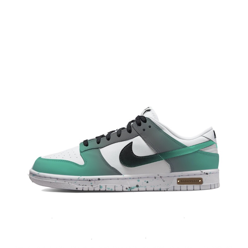 

Кроссовки Nike Dunk Skateboarding Shoes Men Low-top Black/green, черный/зеленый