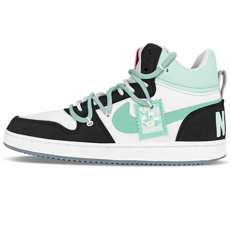 

Кроссовки Nike Court Borough Skateboarding Shoes Women's Mid-top Black, зеленый
