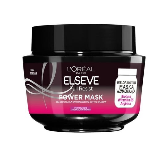 

Многофункциональная укрепляющая маска 300мл L'Oreal Paris, Elseve Full Resist Power Mask, L'oréal Paris