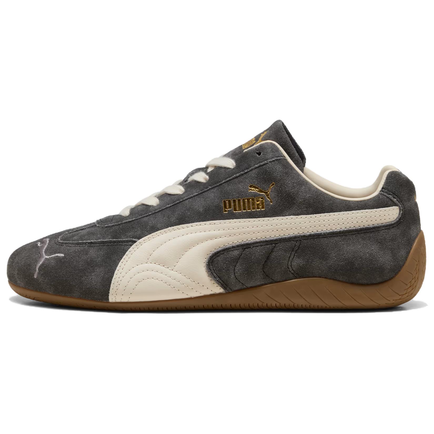 Низкие повседневные кроссовки Speedcat, женские, серые PUMA, Cast Iron Gray/High Mountain Snow