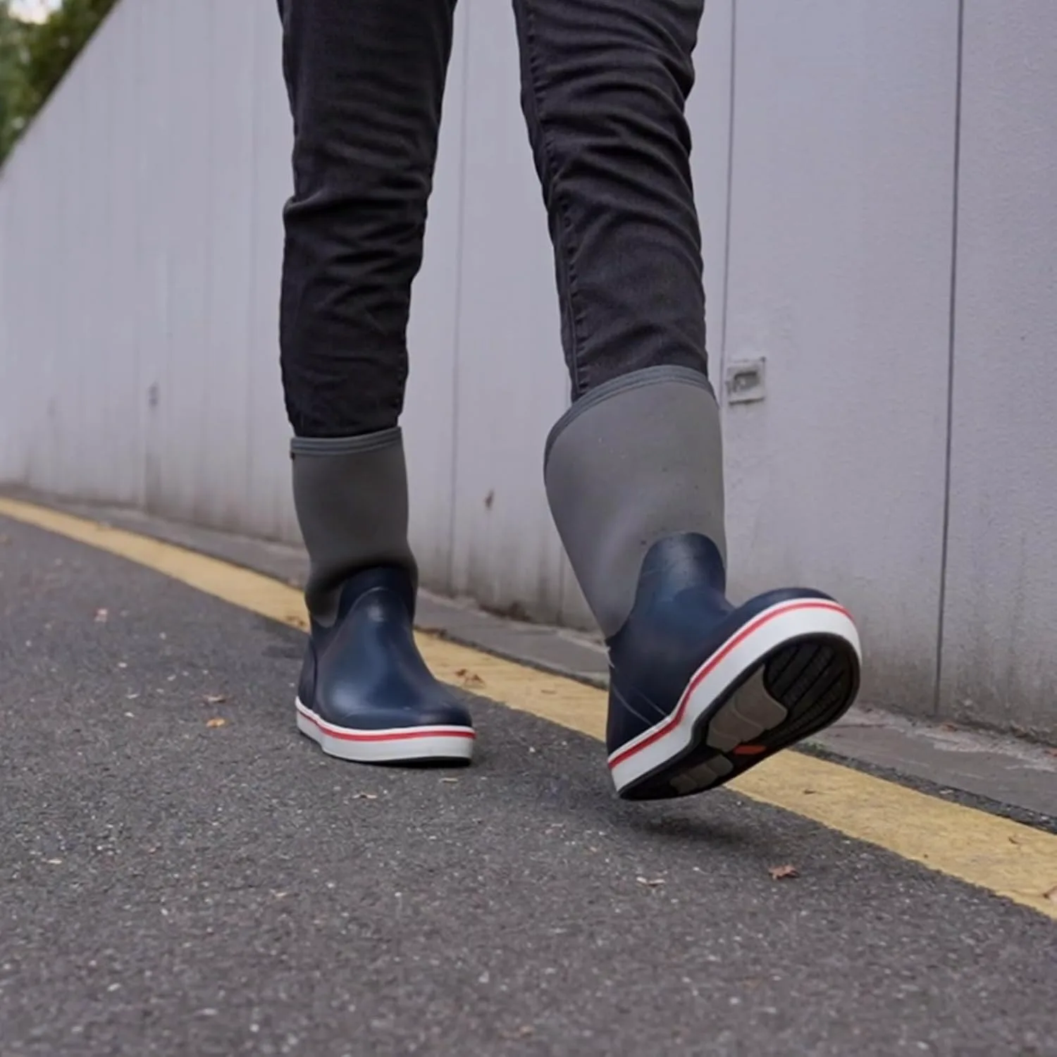 

Мужские сапоги Showave Deck, резиновые водонепроницаемые сапоги до середины голени с утеплителем, для рыбалки, прогулок на открытом воздухе, грязи, парусного спорта, садоводства и работы, темно-синий