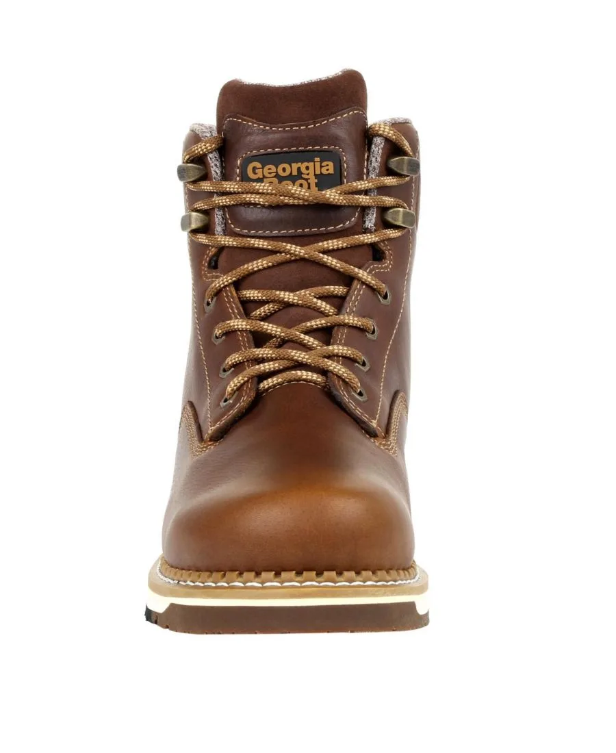 Мужские водонепроницаемые рабочие ботинки AMP LT Wedge со стальным носком GEORGIA BOOT, коричневый — фото 3