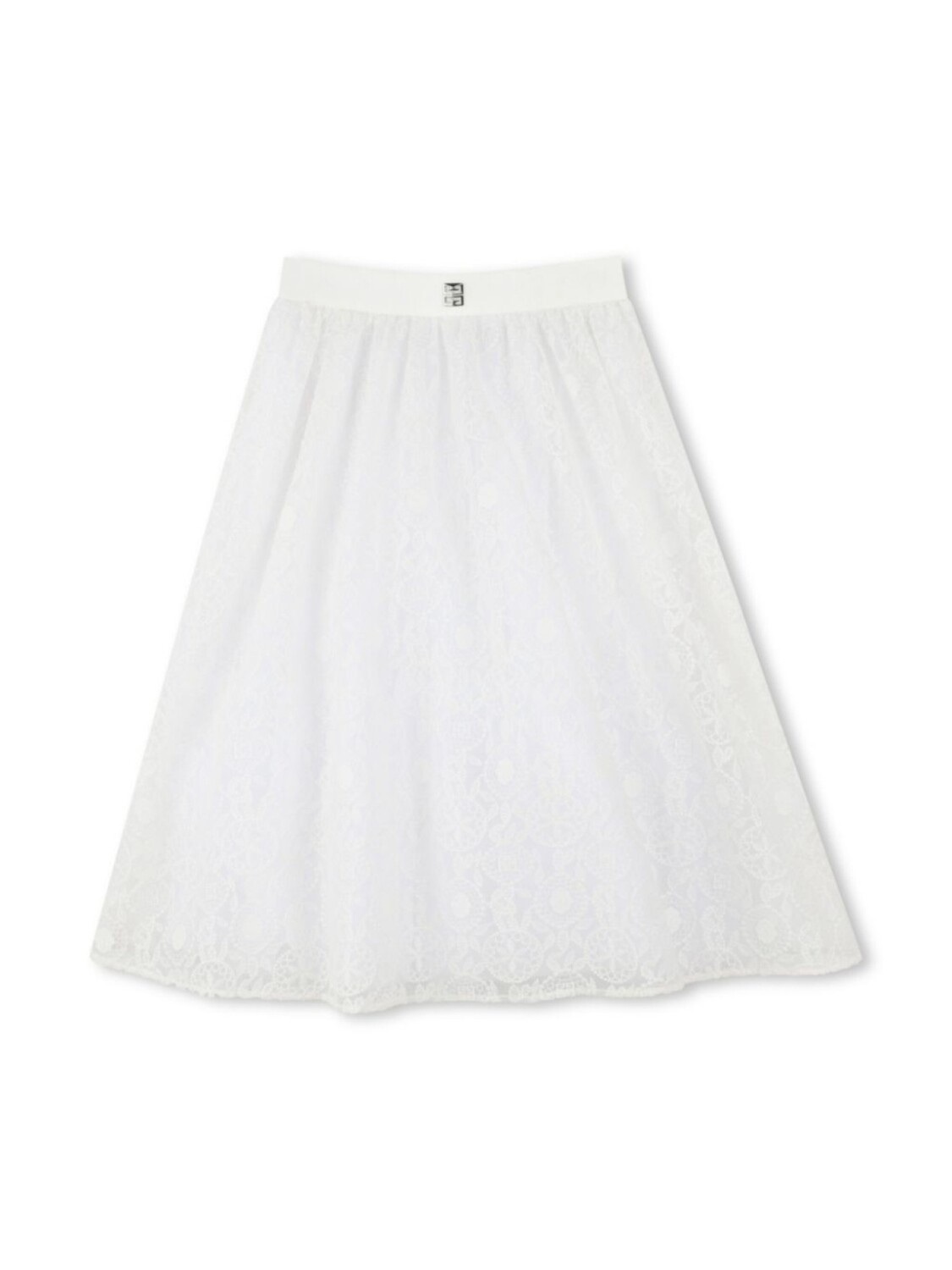 

Givenchy Kids жаккардовая юбка, белый