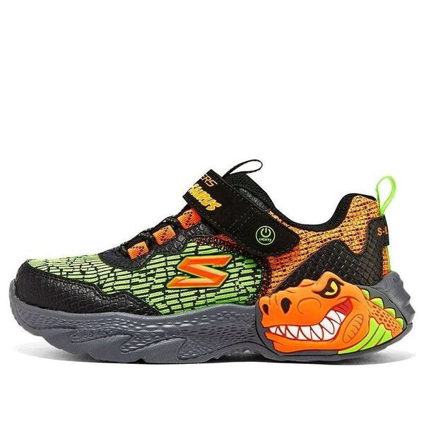 

Кроссовки dino-lights sneaker 'green orange black' Skechers, зеленый