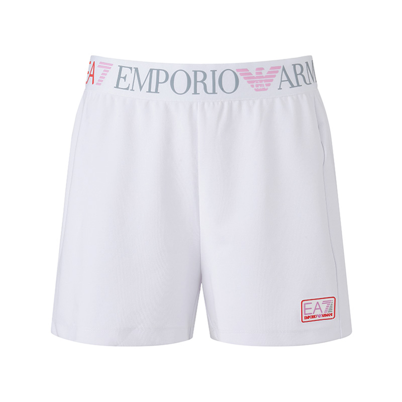 Футболка EA7 SS24 Повседневные шорты женские белые EMPORIO ARMANI — фото 2