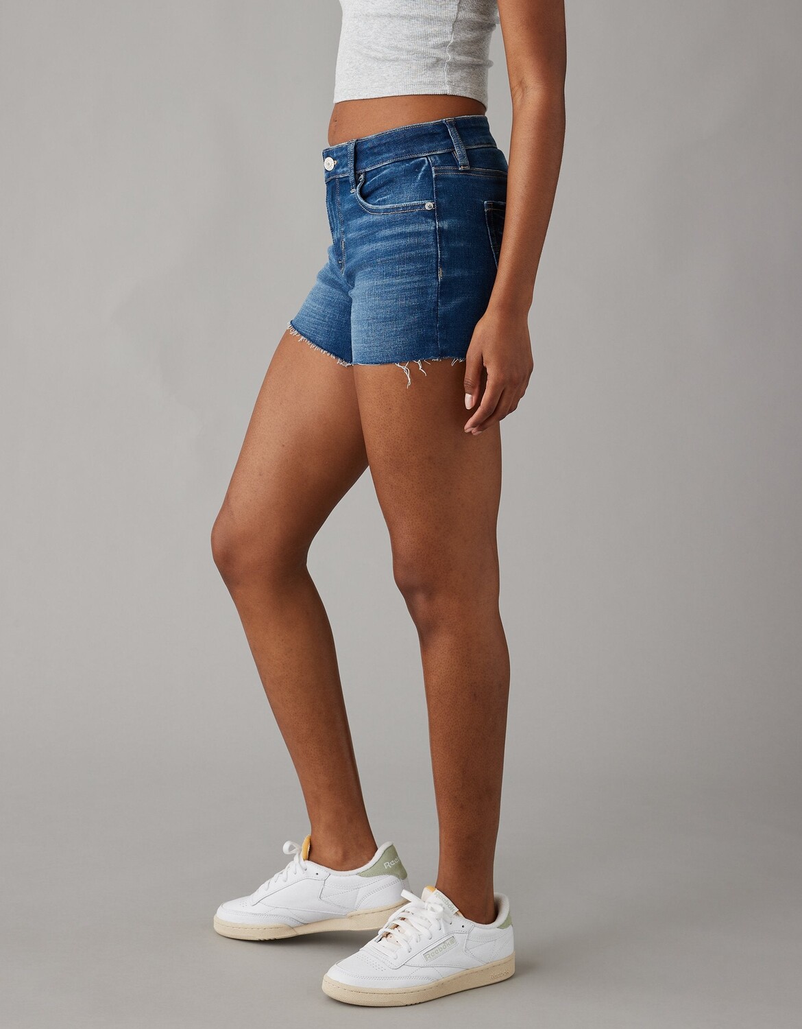 

Джинсовые шорты миди AE Next Level American Eagle Outfitters, цвет Dark Indigo Wash