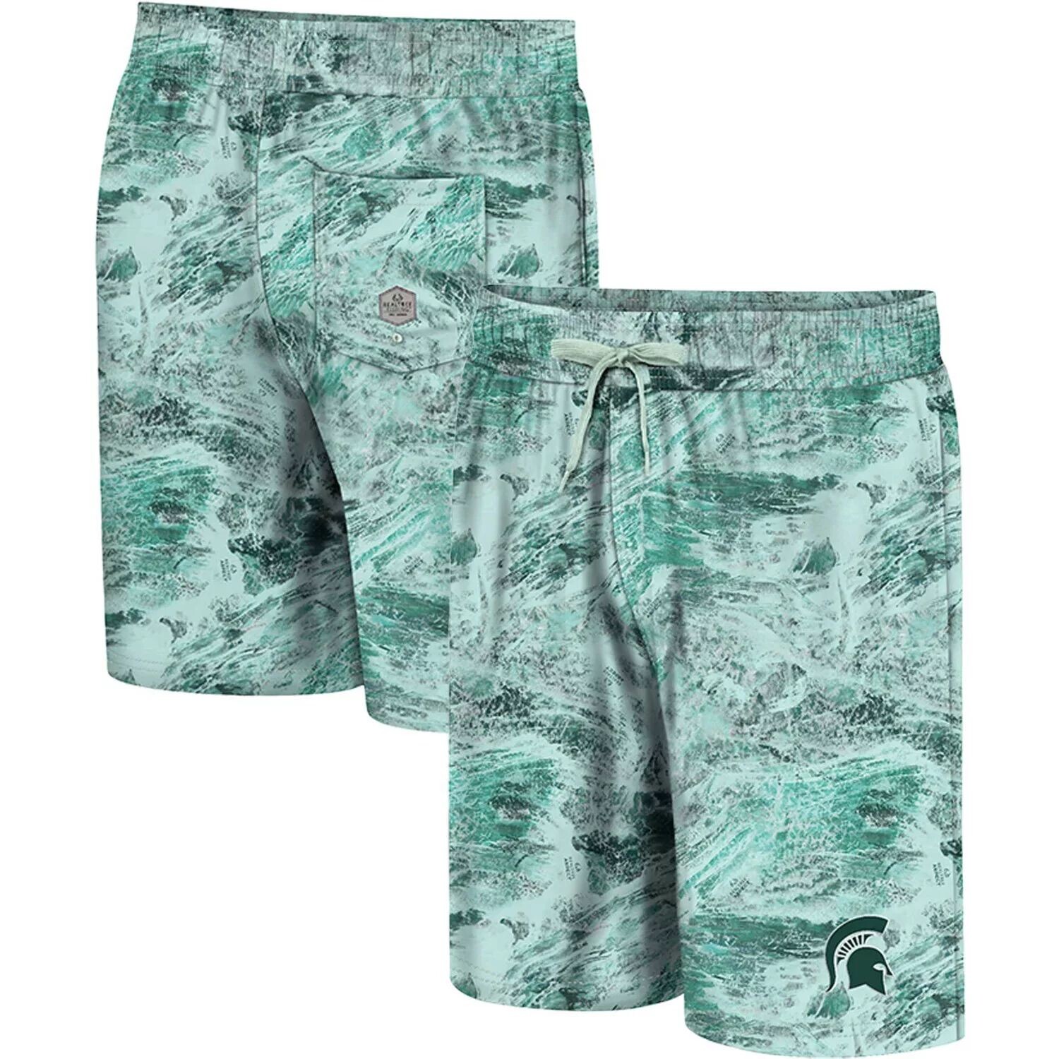 

Мужские зеленые шорты для плавания Michigan State Spartans Realtree Aspect Ohana Colosseum