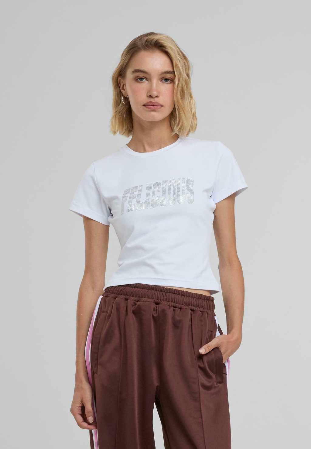 

Футболка с принтом TIGHT RHINESTONES FELICIOUS, белый