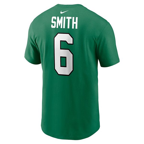 Футболка Philadelphia Eagles с именем и номером игрока ДеВонта Смита в цвете Kelly Green Nike — фото 4