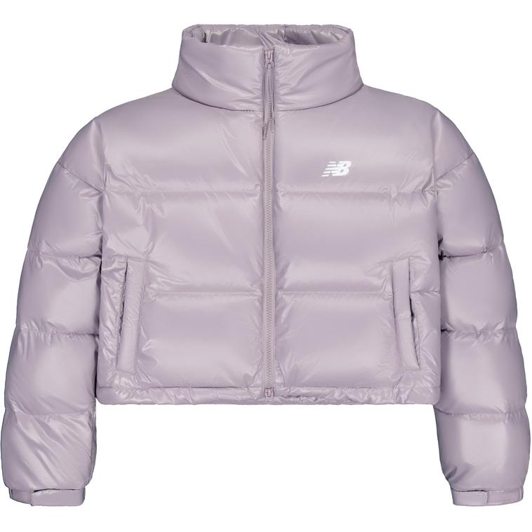 

New Balance Пуховик женский неоново-розовый