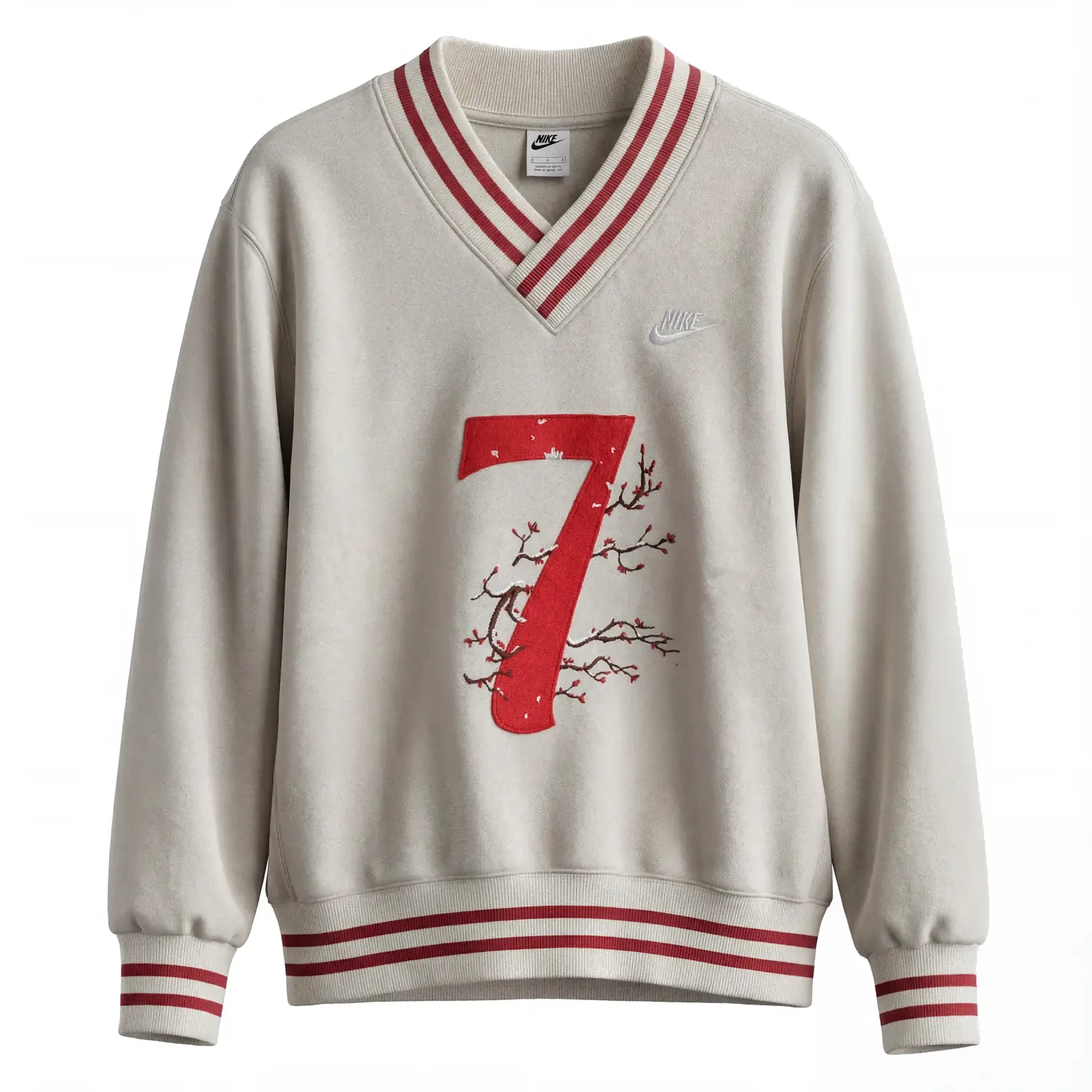 

Nike Свитшот Unisex Ivory V-образный вырез Moderate Regular