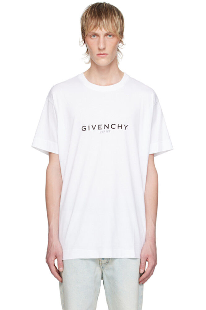 

Белая футболка с перевернутым рисунком Givenchy