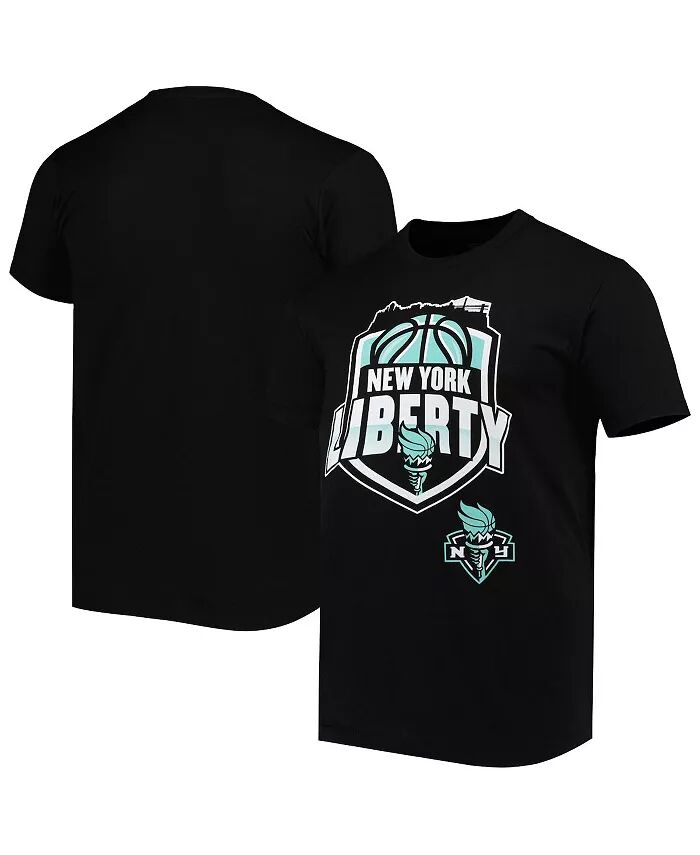 

Мужская и женская черная футболка New York Liberty Crest Stadium Essentials