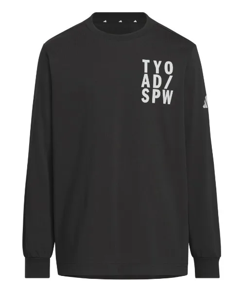 Детская футболка с длинным рукавом adidas LOVE LOOSEFIT SINGLEJERSEY чёрная