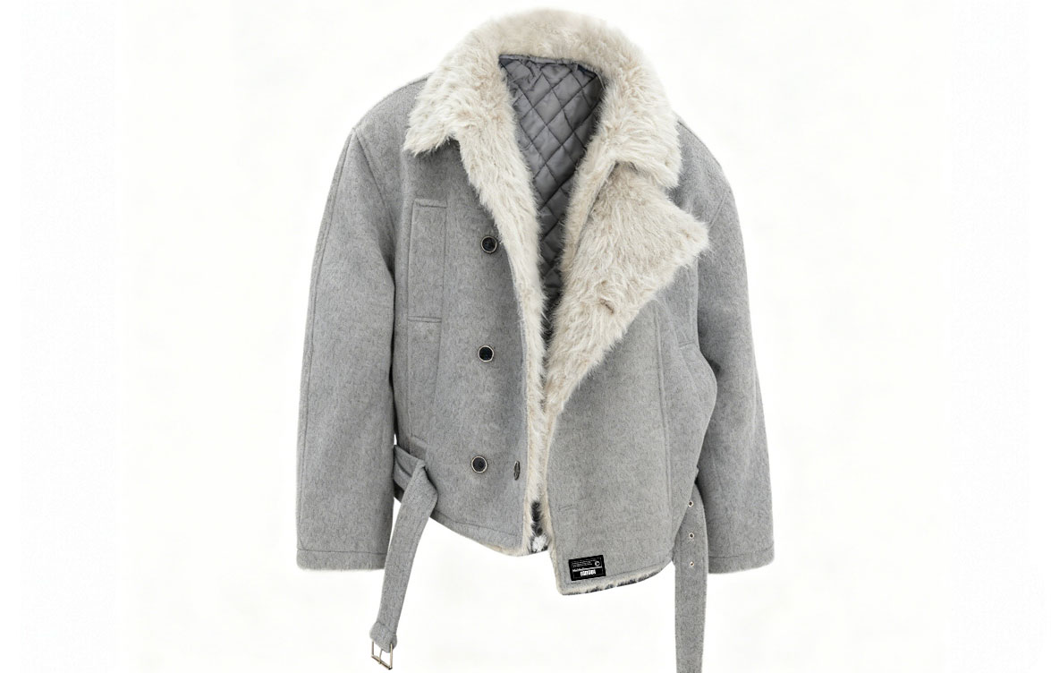 

ZIAREL Пуховик Unisex Gray Lapel Thickened