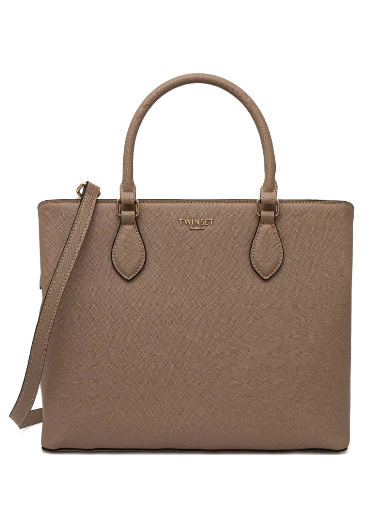 

Структурированная сумка-тоут TWINSET, коричневый