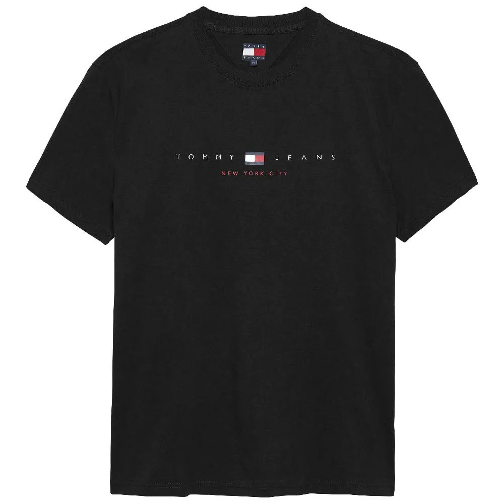 

Футболка с коротким рукавом Tommy Jeans Flag Linear Regular Fit, черный