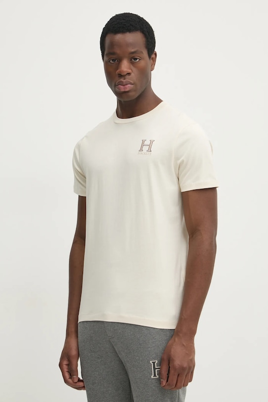 

Хлопковая футболка Hackett London, бежевый