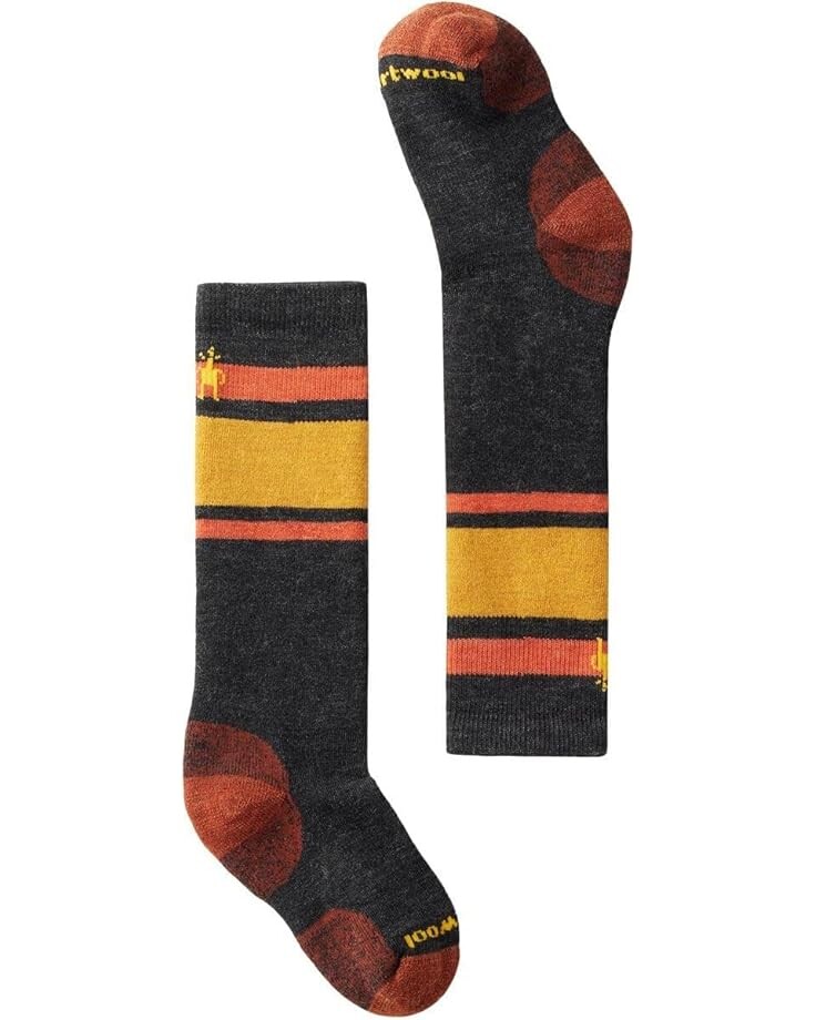 

Носки Smartwool Kids Wintersport Full Cushion Stripe Over-the-Calf Socks, угольный