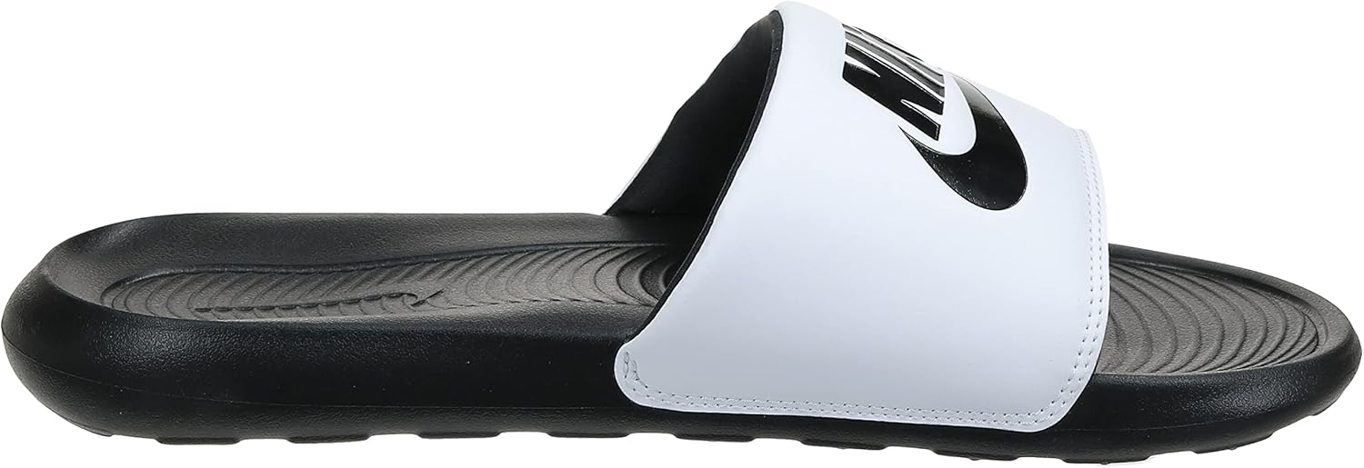 Мужские шлепанцы Nike Victori One с принтом, белый — фото 4