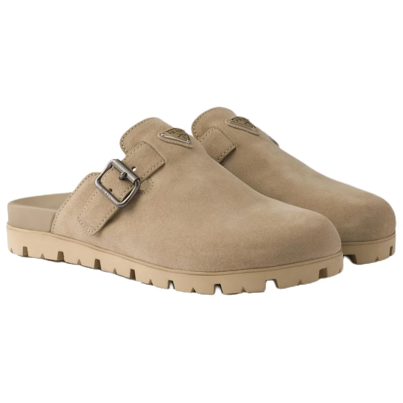 Закрытые тапочки PRADA Desert Yellow — фото 4